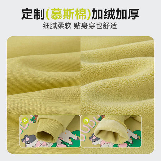 嘟嘟家女童半高领加绒卫衣保暖卡通冬装 商品图4