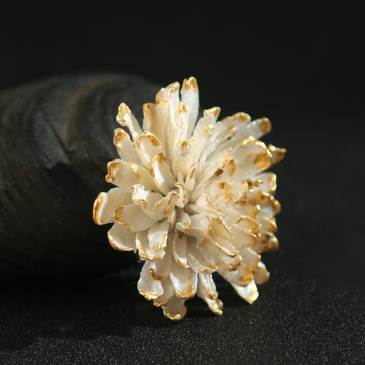 富贵牡丹胸针异形珍珠手工胸花气质胸针吊坠外套西装配饰礼服 商品图3