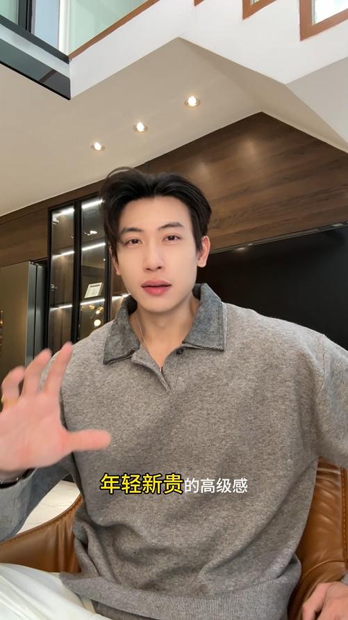 256031SDSA秋冬新款痞帅男装慵懒风撞色拼接polo领假两件毛衣百搭针织衫 商品图0