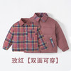 2025秋冬新款儿童双面穿羽绒内胆男女中大童翻领格子厚外套 商品缩略图7