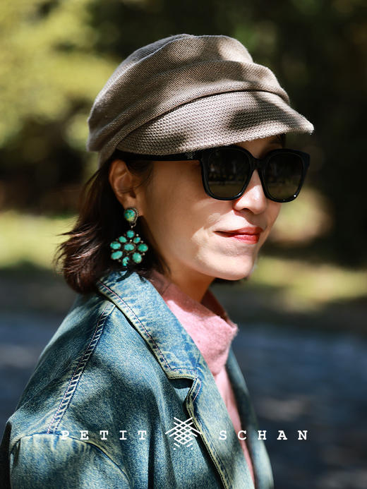 PETIT SCHAN小闪 #089 Jane Eyre 简爱 复古文艺感堆褶针织报童帽 商品图0