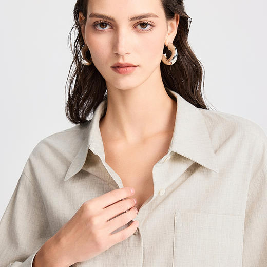 棉仓372604011-色织牛仔感衬衫 商品图3