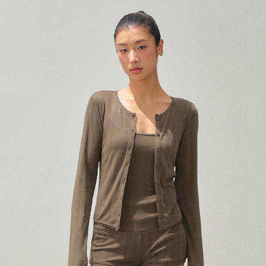 Ariseism 美式复古设计感薄款长袖针织上衣女秋季新款 商品图2