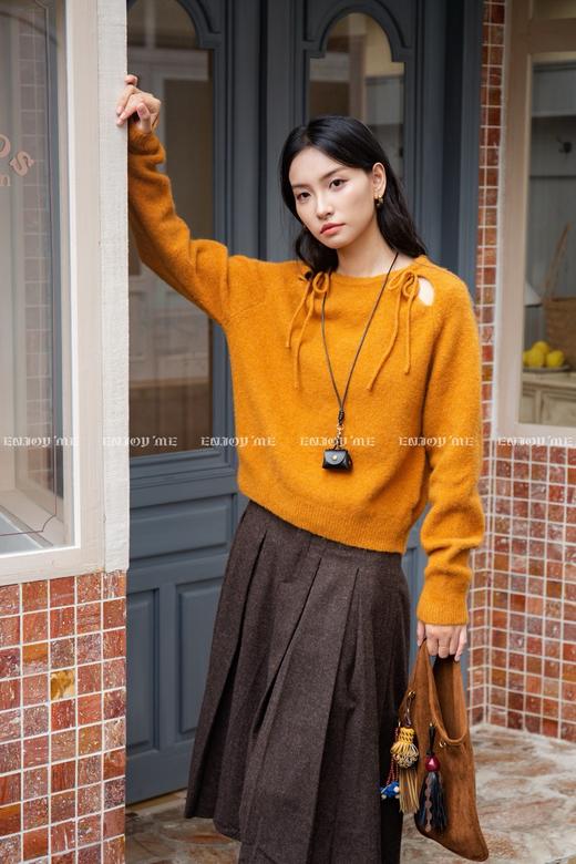 【门店同款】ENJOY冬季“暖冬知性”蝴蝶结系带针织 167143871 商品图3