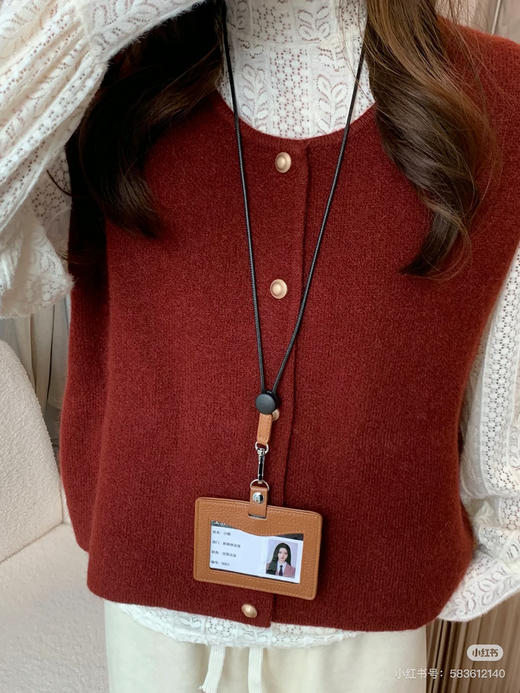 新年红金扣马甲 商品图0