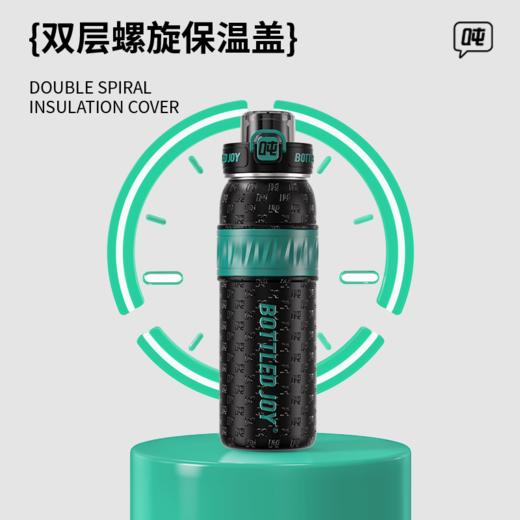 CUCU吨吨双饮口带茶隔咖啡车载保温杯学生可背装书包双层运动水杯 商品图4