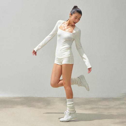 Ariseism美式复古设计感长袖T恤女秋季新款运动修身打底上衣 商品图1