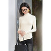 剩M/L/XL 米思阳2025秋季新款设计感ins不规则高领天丝棉针织打底衫女4555 商品缩略图5