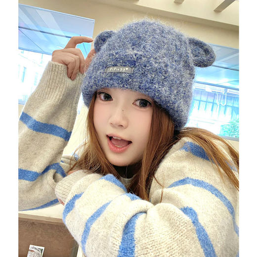 混色小熊针织帽-纪念日百货门店同款165199775 商品图0