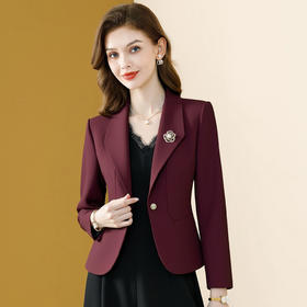 「自」全新升级【铂金会员201/天猫269/差价68】(65238)洛诗琳高级感气质休闲西装外套女2025秋装新款职业通勤显瘦百搭西服