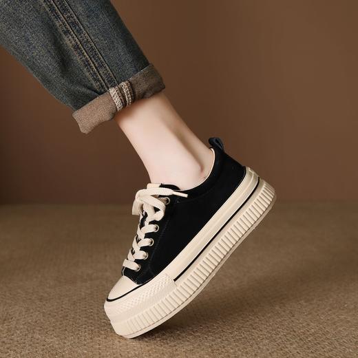 FR 85232板鞋厚底超软系带低帮鞋真皮休闲鞋 商品图1