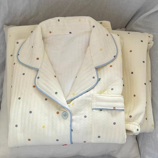 【每款都很好看】空气夹棉睡衣家居服女秋冬季夹层加厚长袖可爱卡皮巴拉学生家居服春秋款。rc 商品图9