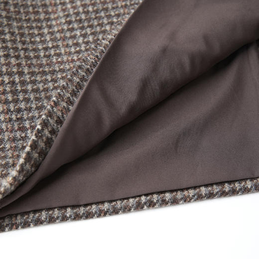 ROMI STUDIO100%羊毛千鸟格纹质感高腰微A直身半裙RWCWXG6310 商品图4