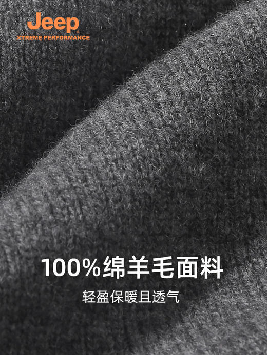 JEEP户外徒步登山保暖羊毛针织帽秋冬防风防寒高弹毛线帽HB008 商品图3