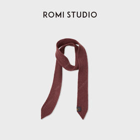 ROMI STUDIO“秋冬暖意”100%绵羊毛复古红毛织哑光围巾RWCAPT5409