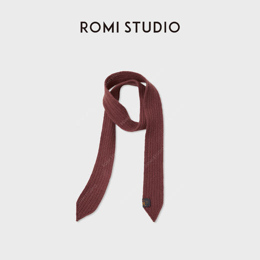 ROMI STUDIO“秋冬暖意”100%绵羊毛复古红毛织哑光围巾RWCAPT5409 商品图0