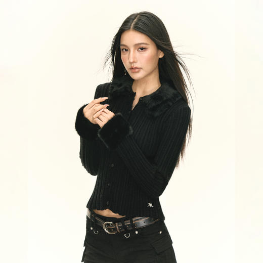 Ariseism 美式复古设计感开衫毛衣外套女秋季新款上衣 商品图1