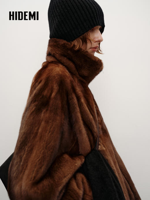 HIDEMI 进口澳洲美利奴羊毛坑条加厚翻边针织帽冷帽 商品图10