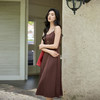 奢姿大码女装2025秋季时尚系带收腰吊带连衣裙胖妹妹气质减龄裙子9953870265B 商品缩略图3
