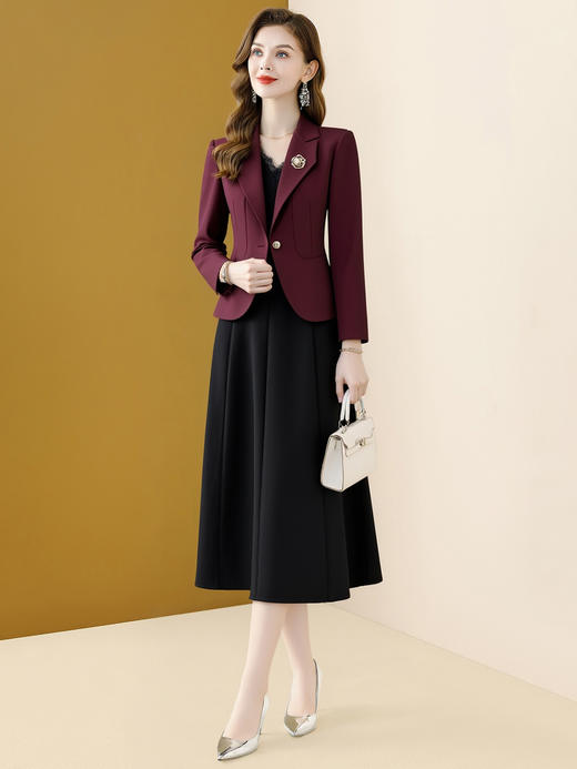 「自」全新升级【铂金会员201/天猫269/差价68】(65238)洛诗琳高级感气质休闲西装外套女2025秋装新款职业通勤显瘦百搭西服 商品图1