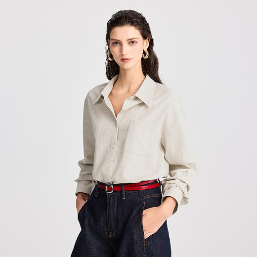 棉仓372604011-色织牛仔感衬衫 商品图1
