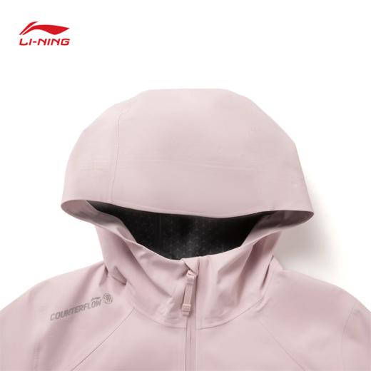 李宁户外CF溯｜万龙甲冲锋衣黑龘女子反光防暴风雨排湿宽松单层冲锋衣AEMV040 商品图6