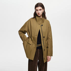 棉仓366609004-抽绳工装风衣