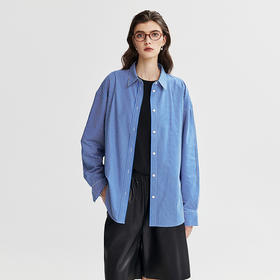 棉仓366604033-条纹拼接衬衫