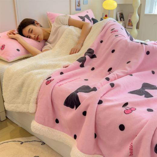 秋冬季【加厚卡通风学生宿舍家用牛奶绒多功能毛毯午睡毯沙发盖毯 商品图5