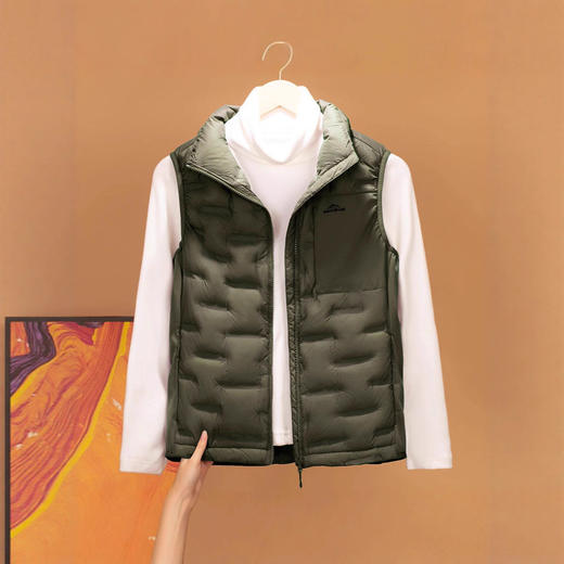 丁摩 户外轻薄羽绒马甲女短款立领背心2661 商品图3