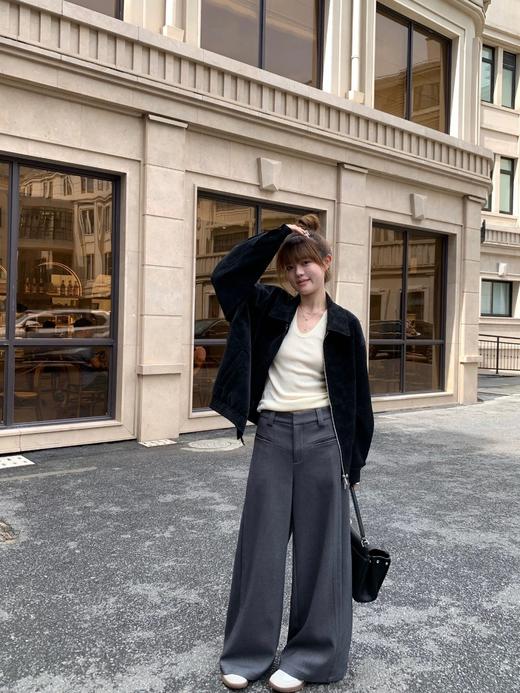 热门款~高级感设计叠褶秋冬西装裤百搭阔腿裤 商品图7