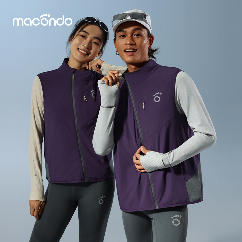 方格外套+轻量运动马甲 方格内蓄暖 马甲超轻 秋冬跑步 0度跑步上衣搭配