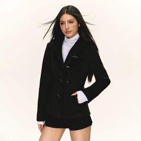 Ariseism 美式复古牛角扣连帽外套女秋季新款上衣