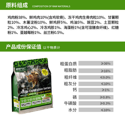 冒险与它生鲜纯享全价冻干生骨肉主粮猫粮犬粮1.5kg 鸡肉鸭肉配方 益生菌添加 不吃包退 商品图1