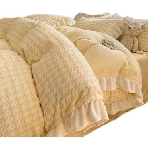 冬季【双面加厚牛奶珊瑚绒】床上四件套 冬季法兰绒床品床裙 加绒面床单被套  商品图4