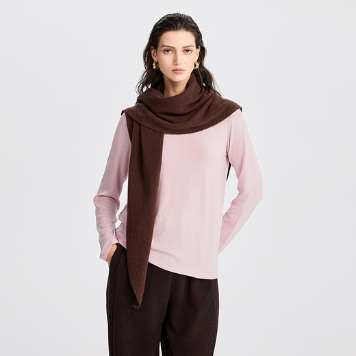 棉仓366601043-阿尔巴斯羊绒打底T恤 商品图1