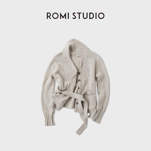ROMI STUDIO”松弛随性“牦牛绒绵羊毛拇指洞开襟毛衫 RWCASZ5666 商品图0