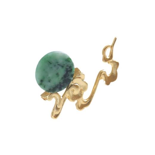 翡翠祥云 s925银精致胸针胸花吊坠精致配饰女礼潮 商品图4