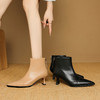 【预售5天】秋冬必备经典羊皮小短靴新款尖头软皮通勤高跟时装瘦瘦靴DB&M6609 商品缩略图2