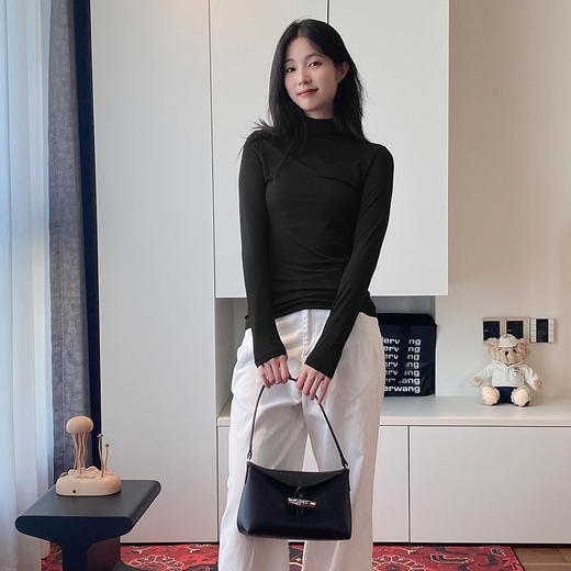 官网499！U家秋冬轻薄保暖锁温肌底衣女椰油美肤半高领打底衫修身内搭长袖上衣 商品图1