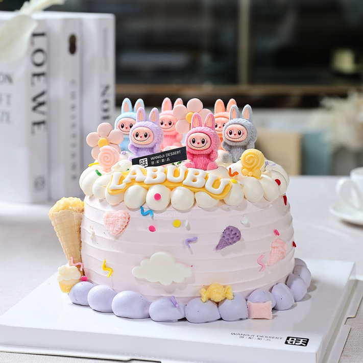 人气拉布布儿童派对蛋糕|，宝宝生日甜品首选