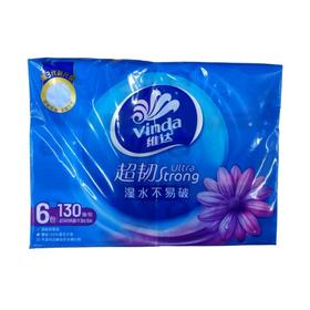 V2239维达紫色扶朗花面巾纸130抽*6包/提