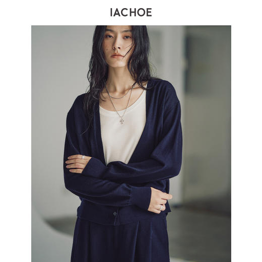 棉仓3661506008-大v领开衫 商品图4