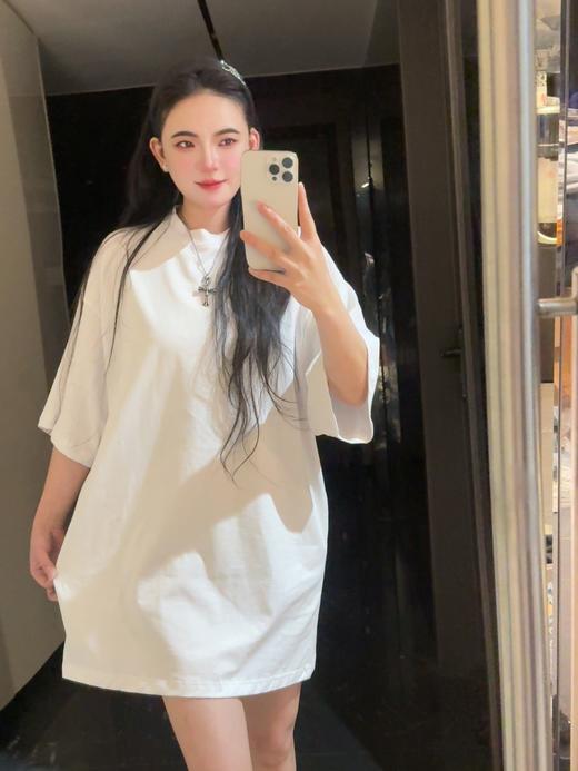 巴黎家简约圆领韩系通勤风宽松棉T恤 商品图2