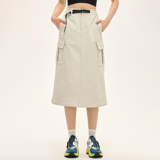 Leorrey/乐拉后开叉直筒通勤户外拒水加绒保暖运动半身长裙CQ1302 商品图2