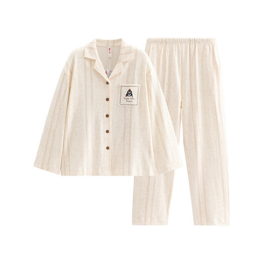 （合作款）芬腾情侣睡衣春秋季纯棉长袖套装yc0209001 商品图4