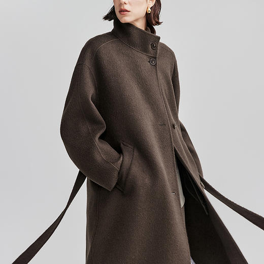 棉仓367666007-气质立领长款双面呢 商品图3
