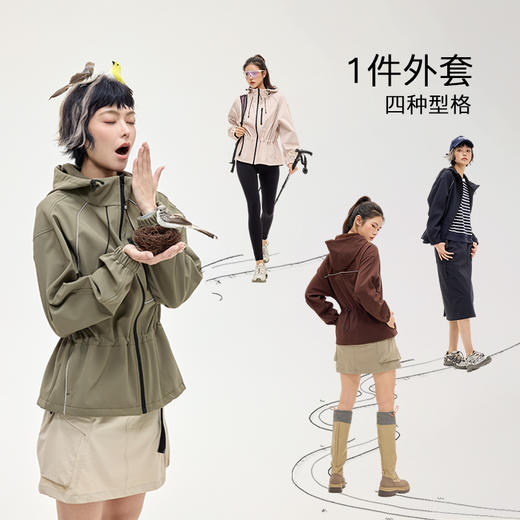 Leorrey/乐拉长款宽松H版型耐磨耐造拒水防护秋冬运动外套WT0305 商品图5