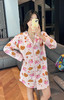 官网399！P.J.Sawage全棉磨毛男友风家居服睡裙女 可外穿性感衬衫长袖裙pjs 商品缩略图5