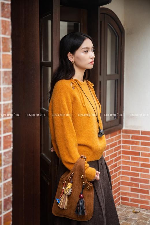 【门店同款】ENJOY冬季“暖冬知性”蝴蝶结系带针织 167143871 商品图2